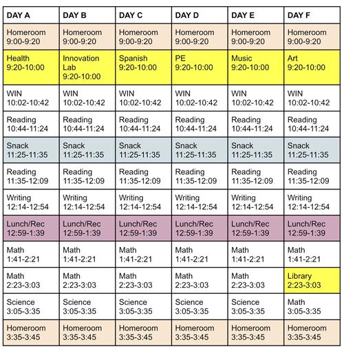 Schedule